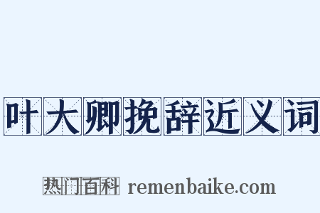 叶大卿挽辞近义词是什么意思的图片